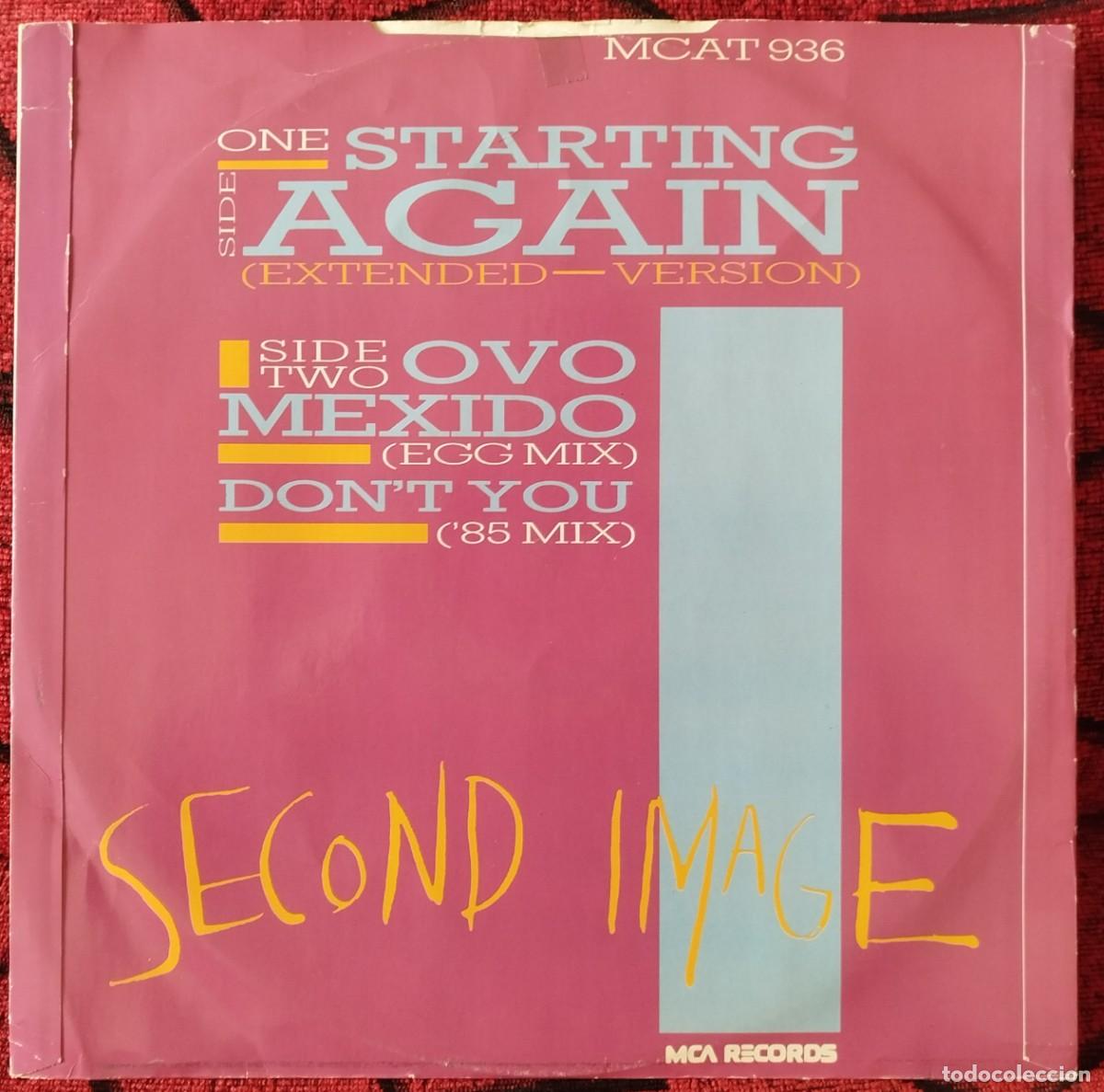 Discos de vinilo: SECOND IMAGE ** Starting Again ** MAXI SINGLE VINILO 1985 UK - Foto 2
