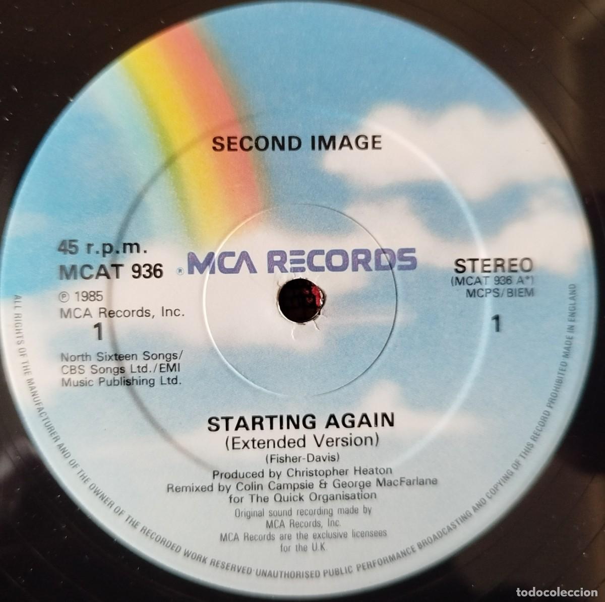 Discos de vinilo: SECOND IMAGE ** Starting Again ** MAXI SINGLE VINILO 1985 UK - Foto 3