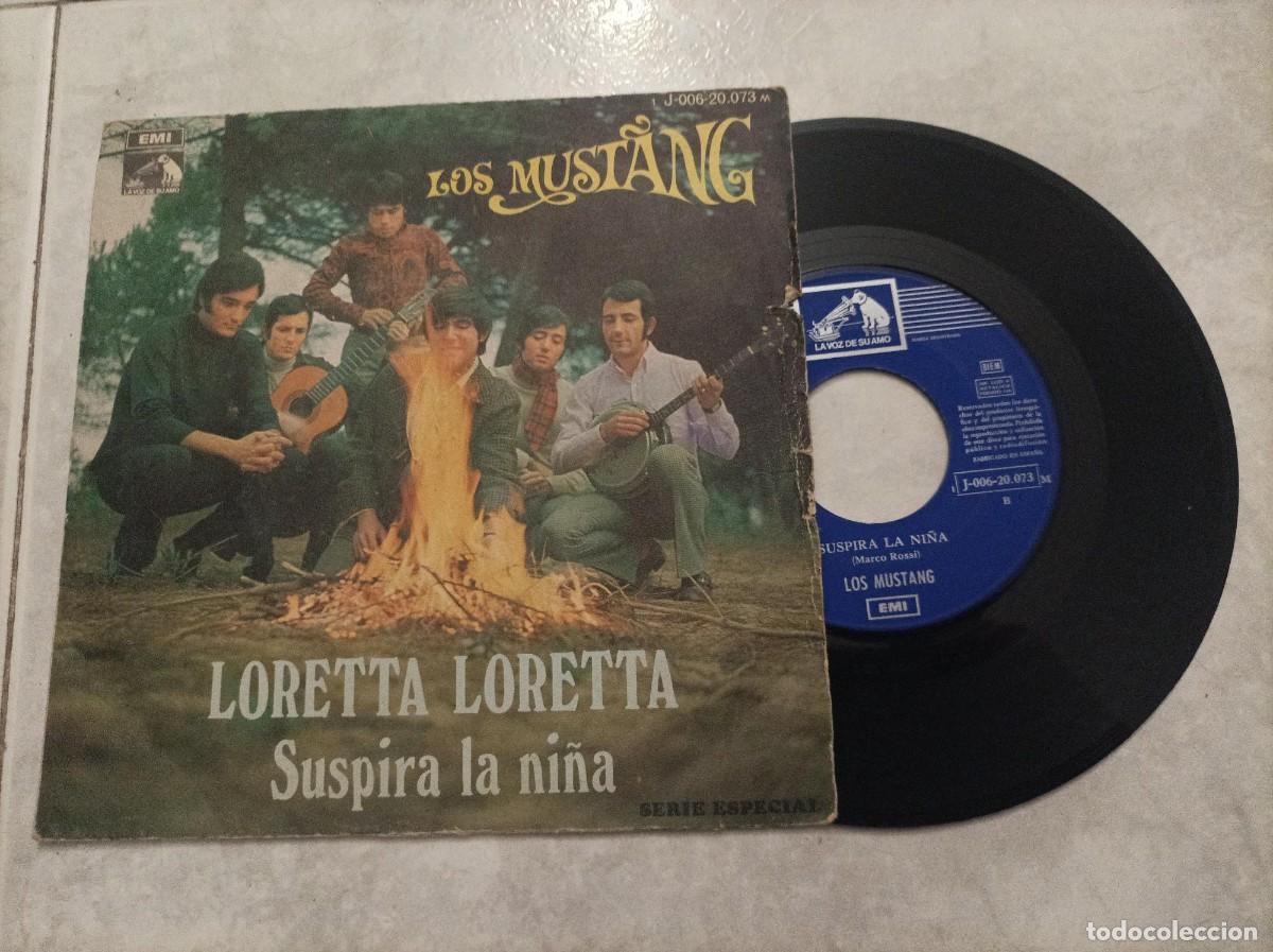 Discos de vinilo: Los Mustang single Loretta,Loretta - Foto 1
