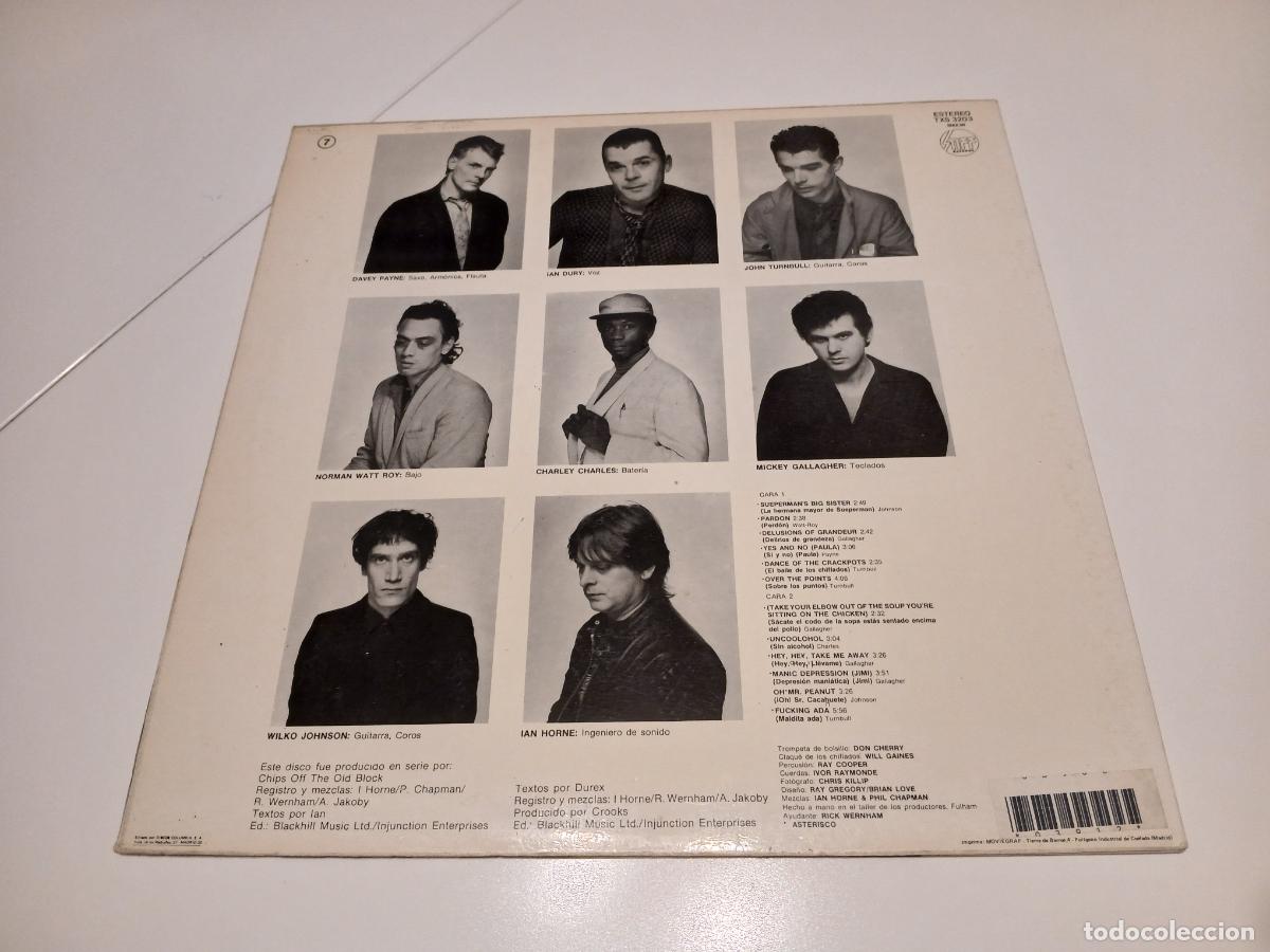 Discos de vinilo: Ian Dury & The Blockheads &ndash; Risas- (1980) LP disco vinilo - Foto 7