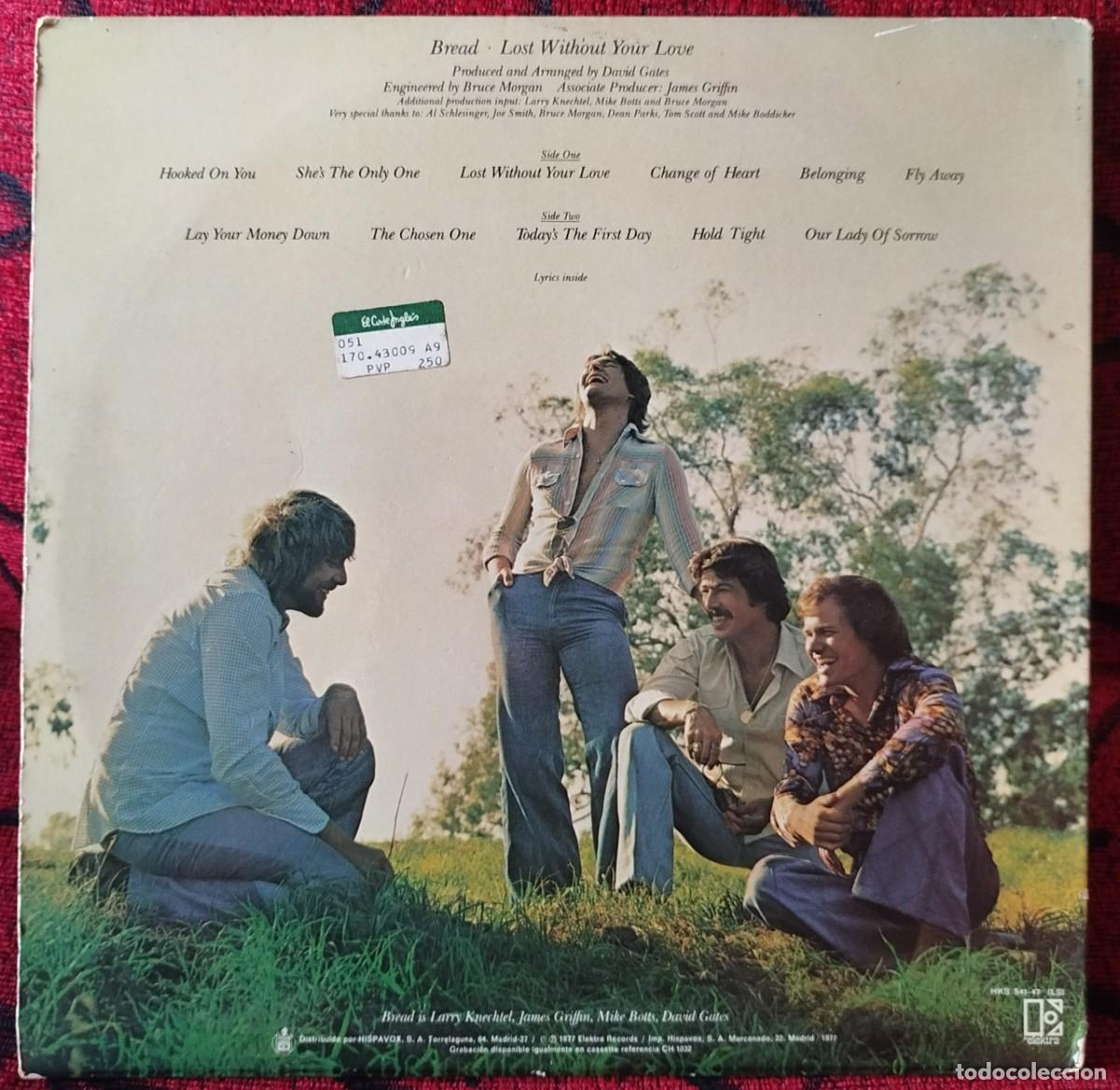 Discos de vinilo: BREAD ** Lost Without Your Love ** VINILO LP 1977 - Foto 2