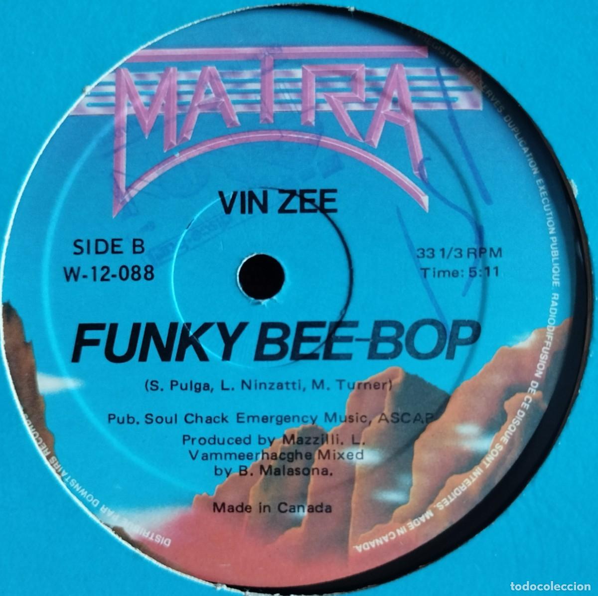 Discos de vinilo: VIN ZEE ** Funky Bee-Bop ** MAXI SINGLE VINILO 1981 CANADA - Foto 3
