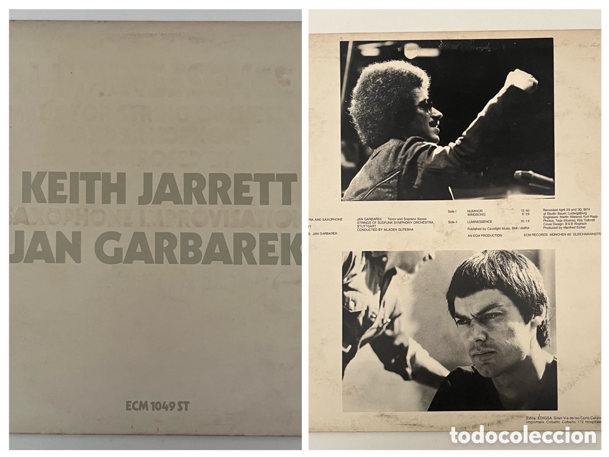 Discos de vinilo: Vinilo Keith Jarrett / Jan Garbarek - Saxophone Improvisations - ECM - Foto 1