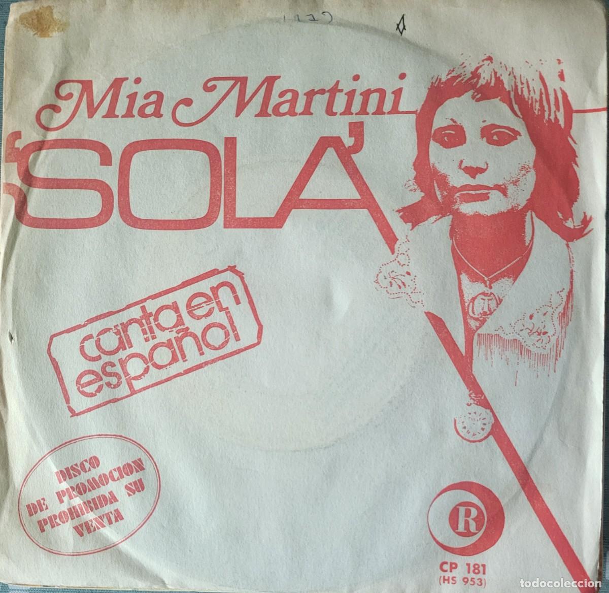 Discos de vinil: Mia Martini en Espa&ntilde;ol single sello Hispavox editado en Espa&ntilde;a...a&ntilde;o 1973 promocional.