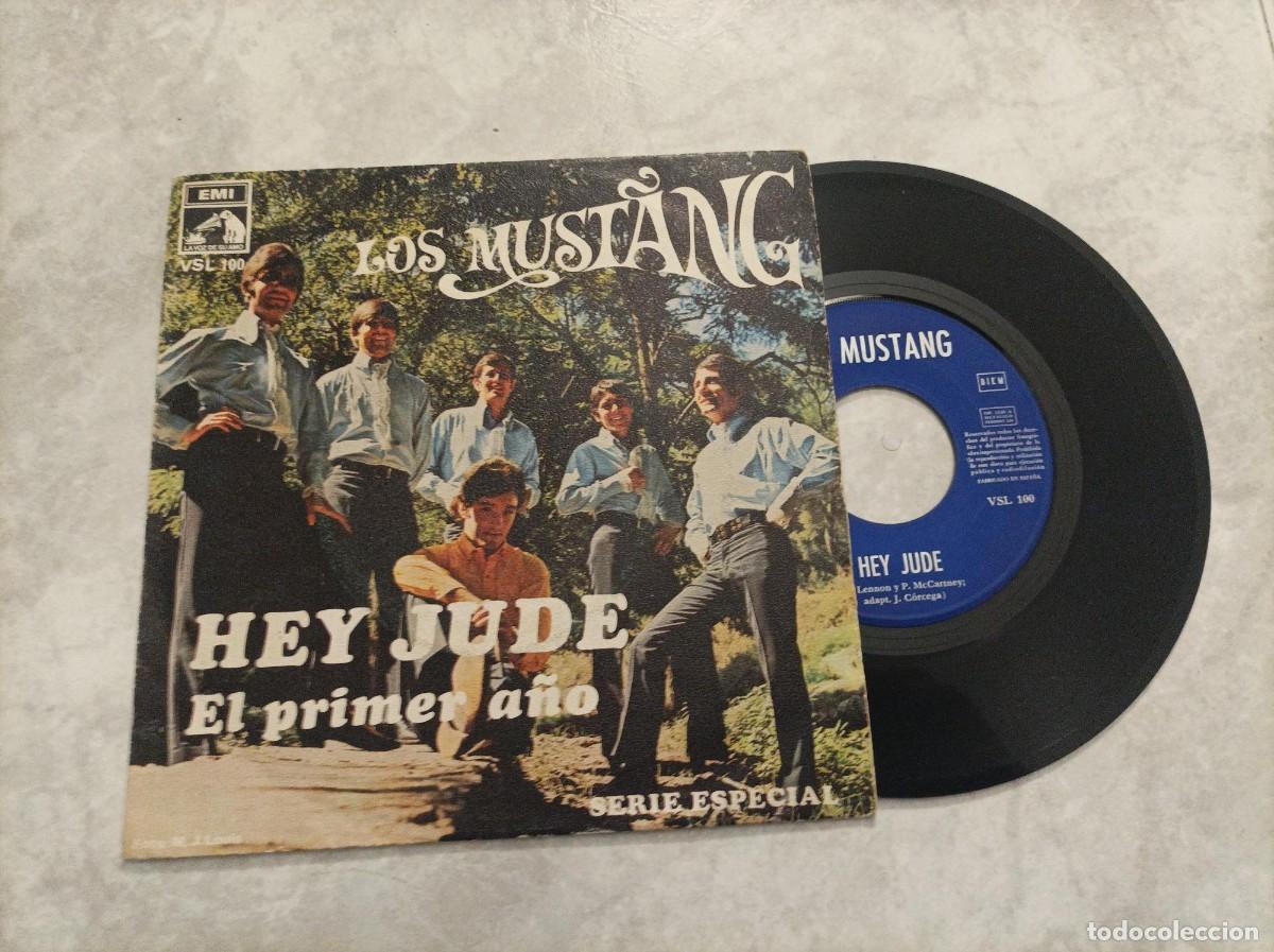 Discos de vinilo: Los Mustang single Hey Jude - Foto 1