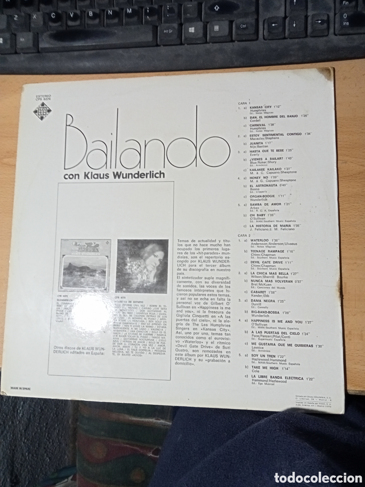 Discos de vinilo: Bailandon con klaus wunderlich - Foto 2