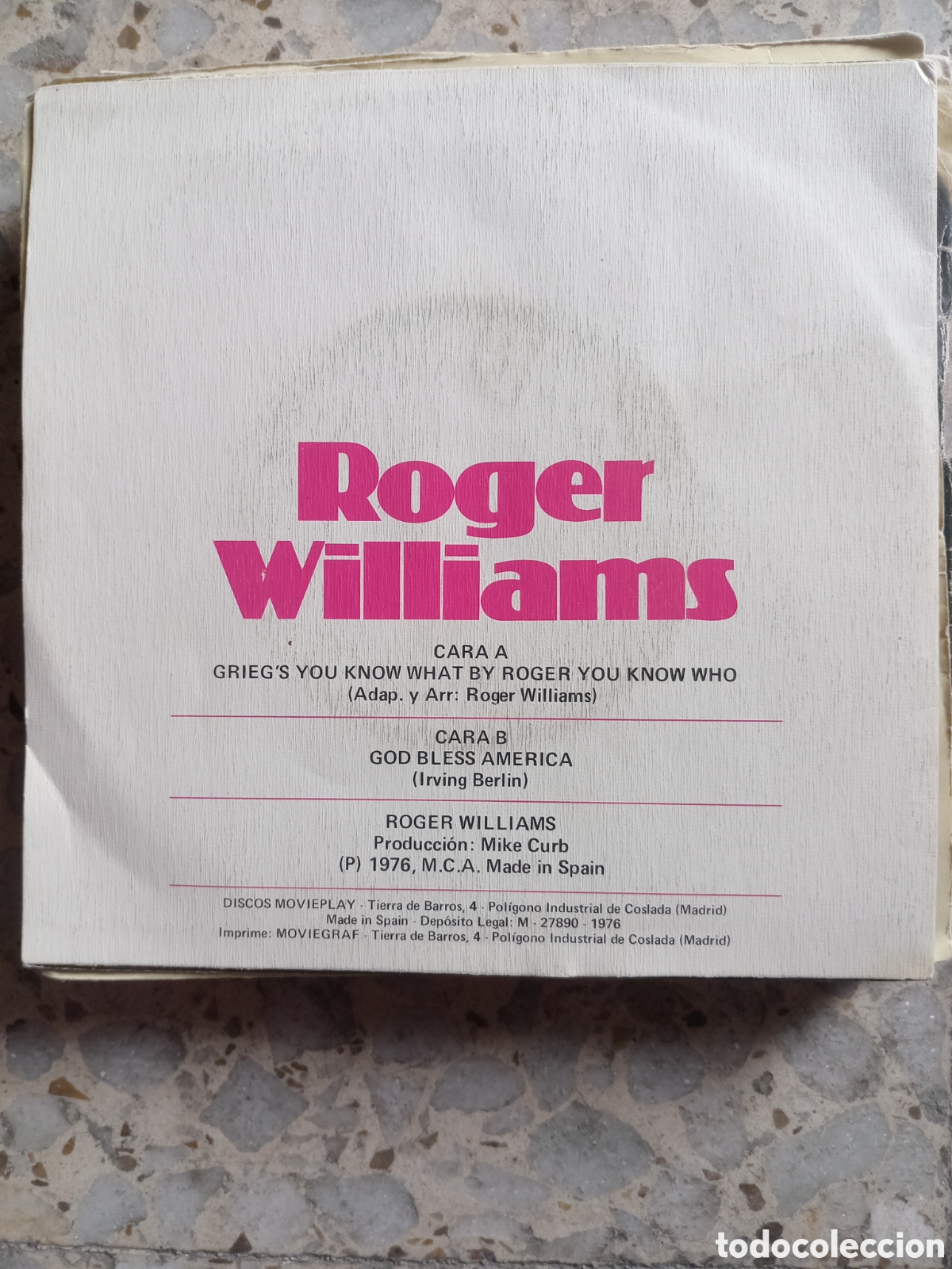 Discos de vinilo: SGL ROGER WILLIAMS VIRTUOSO 1976 - Foto 2