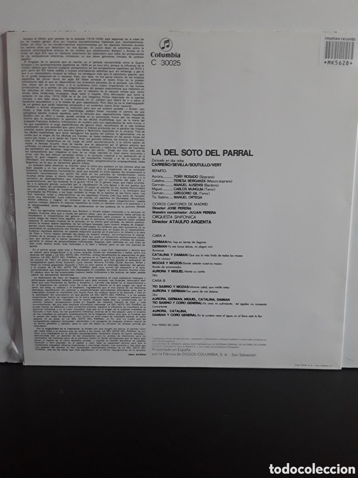 Discos de vinilo: La Del Soto Del Parral - Foto 2