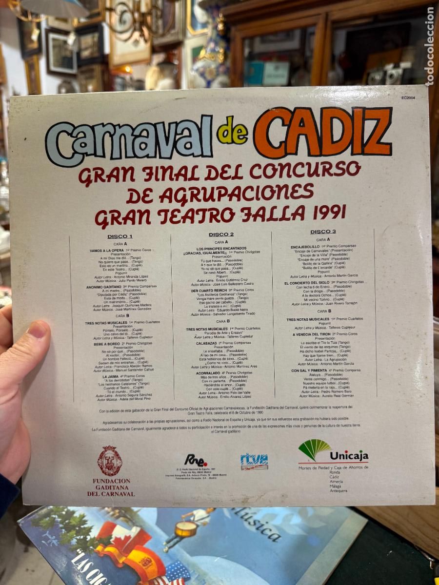 Discos de vinilo: LP FINAL FALLA A&Ntilde;O 1991 - CARNAVAL DE CADIZ - Foto 2