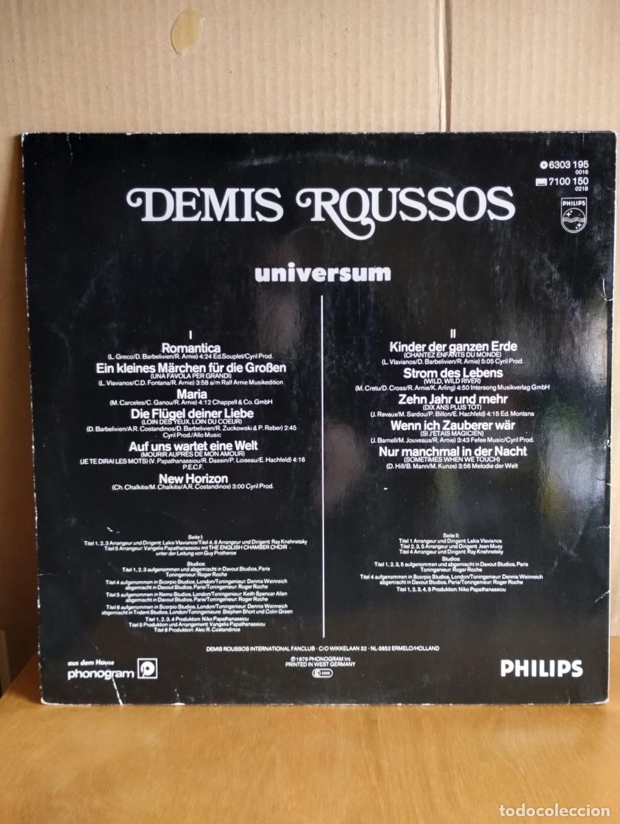 Discos de vinilo: DEMIS ROUSSOS ----- UNIVERSUM - Foto 2