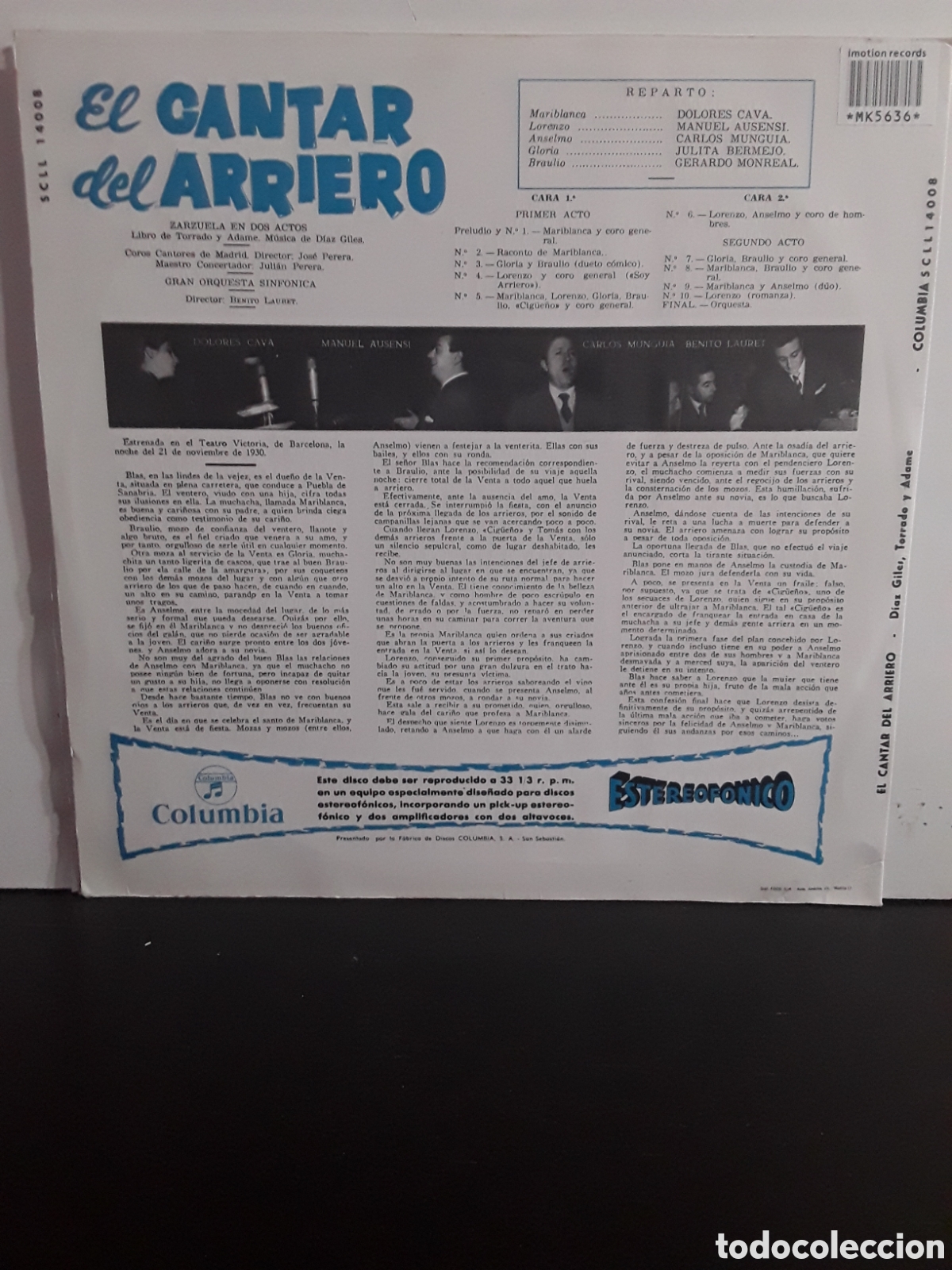 Discos de vinilo: Carlos Mungui &lrm;&ndash; El Cantar Del Arriero - Foto 2