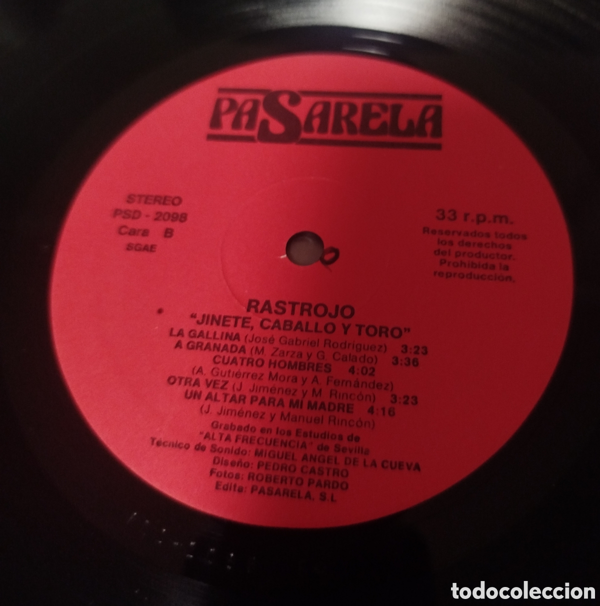 Discos de vinilo: Rastrojo - Jinete, caballo y toro - Foto 3