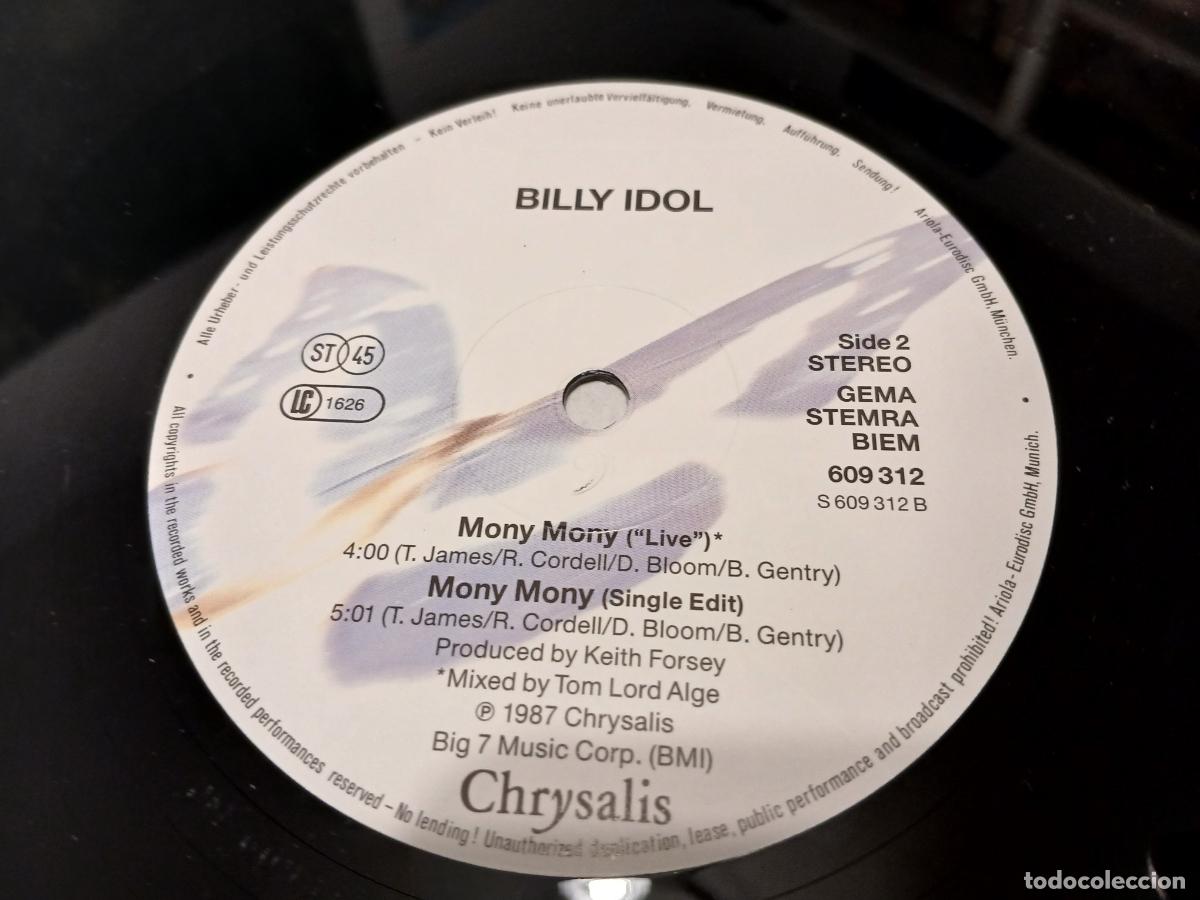 Discos de vinilo: Billy Idol &ndash; Mony Mony- (1987) maxi-single - Foto 2