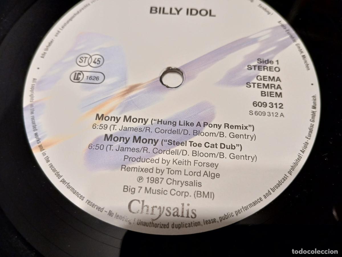 Discos de vinilo: Billy Idol &ndash; Mony Mony- (1987) maxi-single - Foto 3