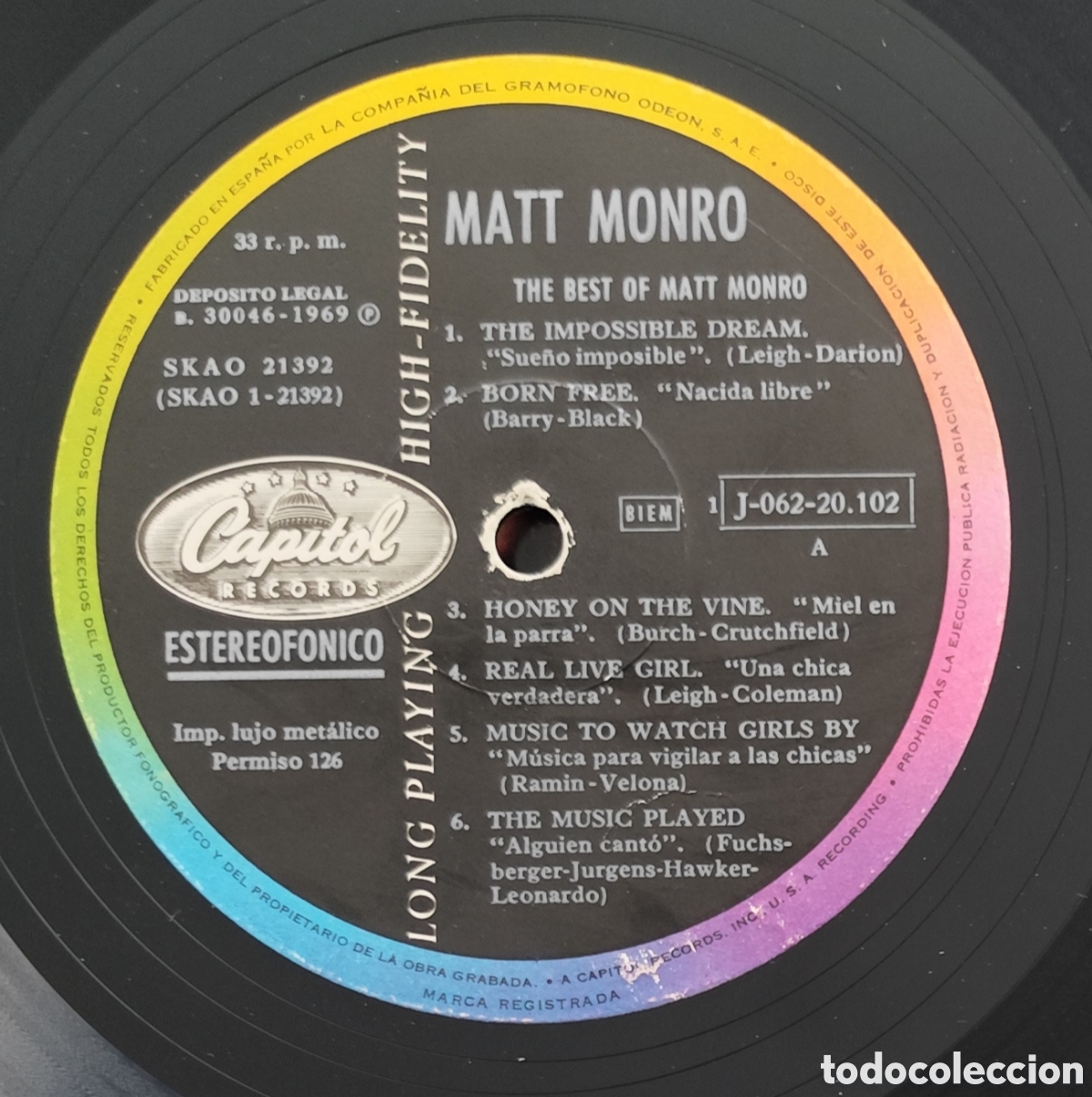 Discos de vinilo: MATT MONRO - THE BEST - Foto 2