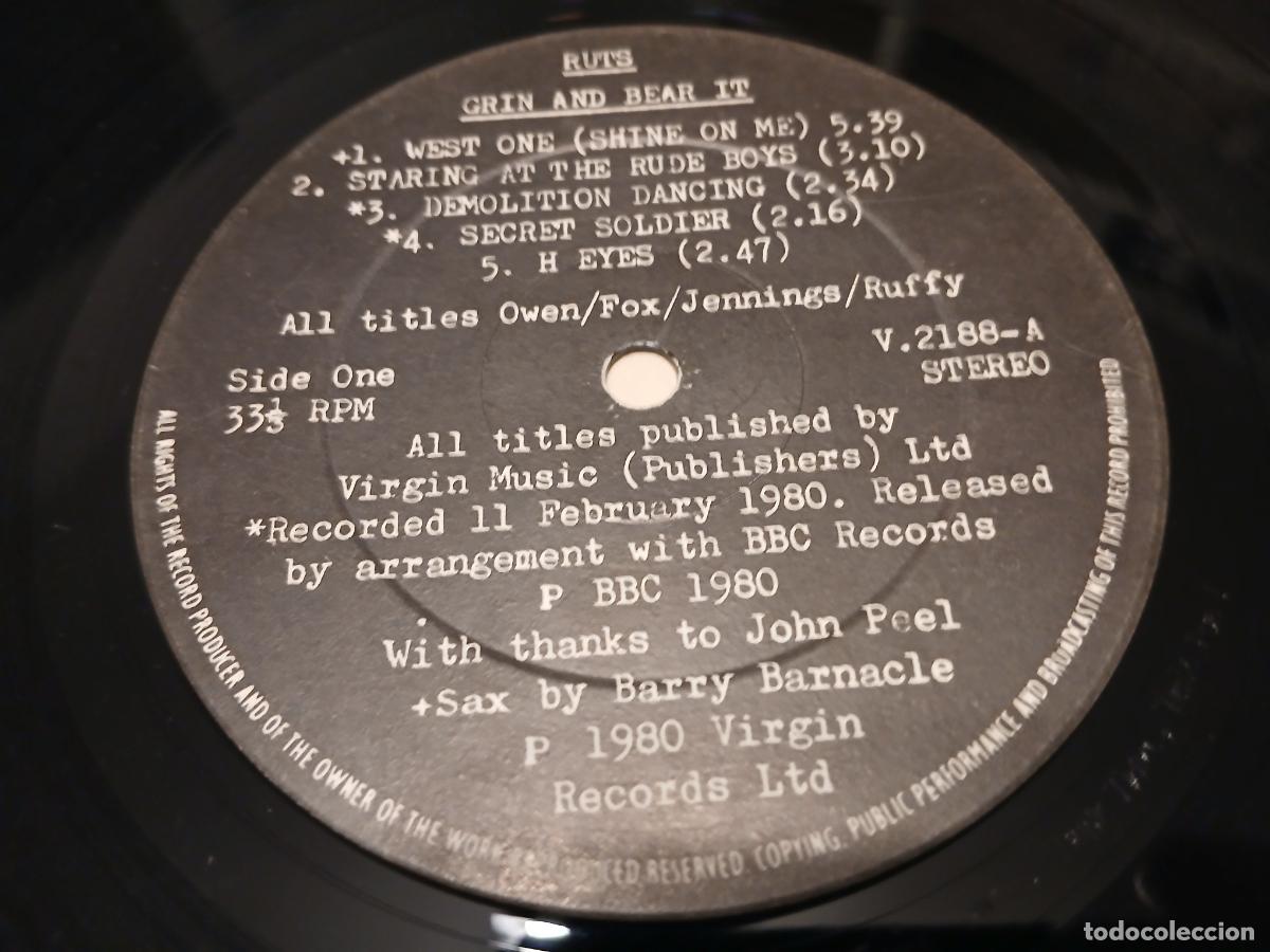 Discos de vinilo: Ruts &ndash; Grin And Bear It- (1980) LP disco vinilo - Foto 2