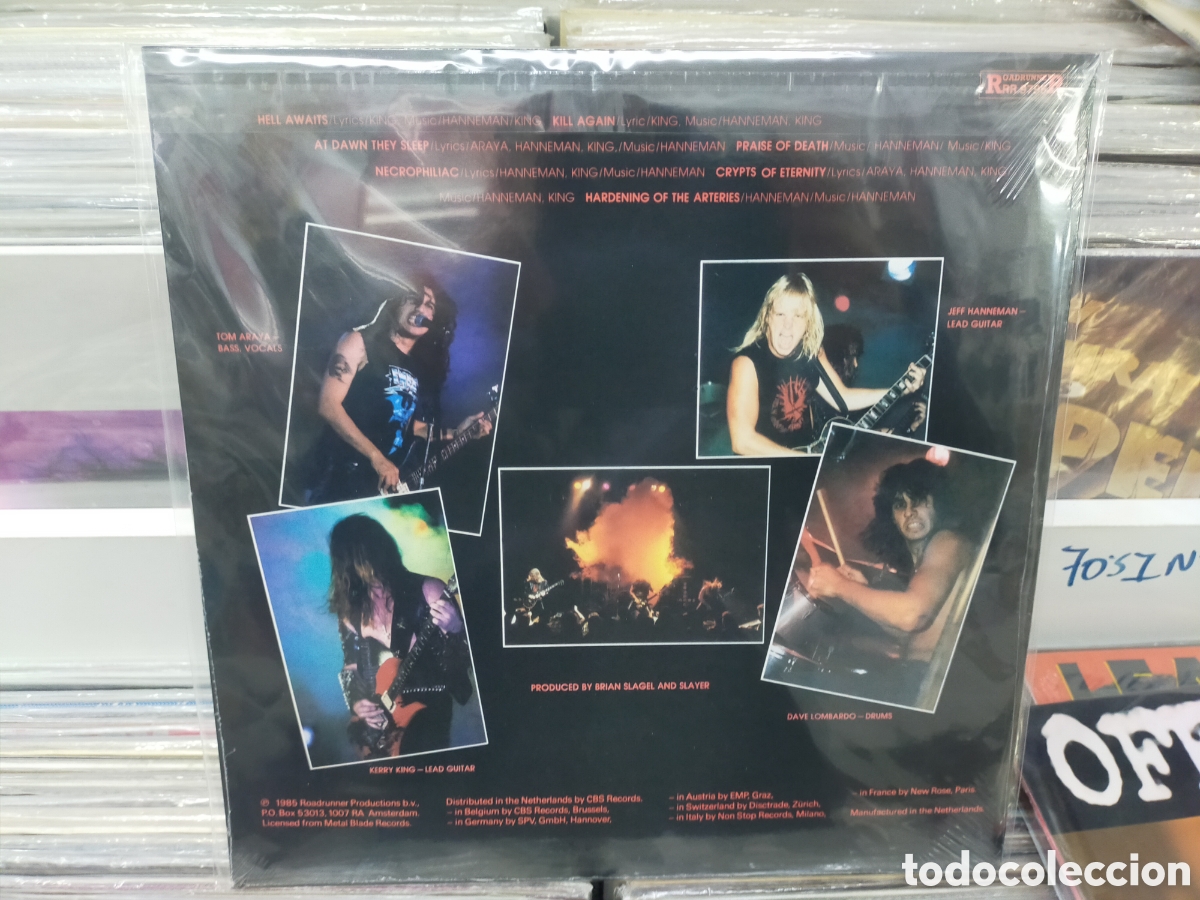 Discos de vinilo: Slayer LP hell awaits precintado vinilo de color - Foto 2
