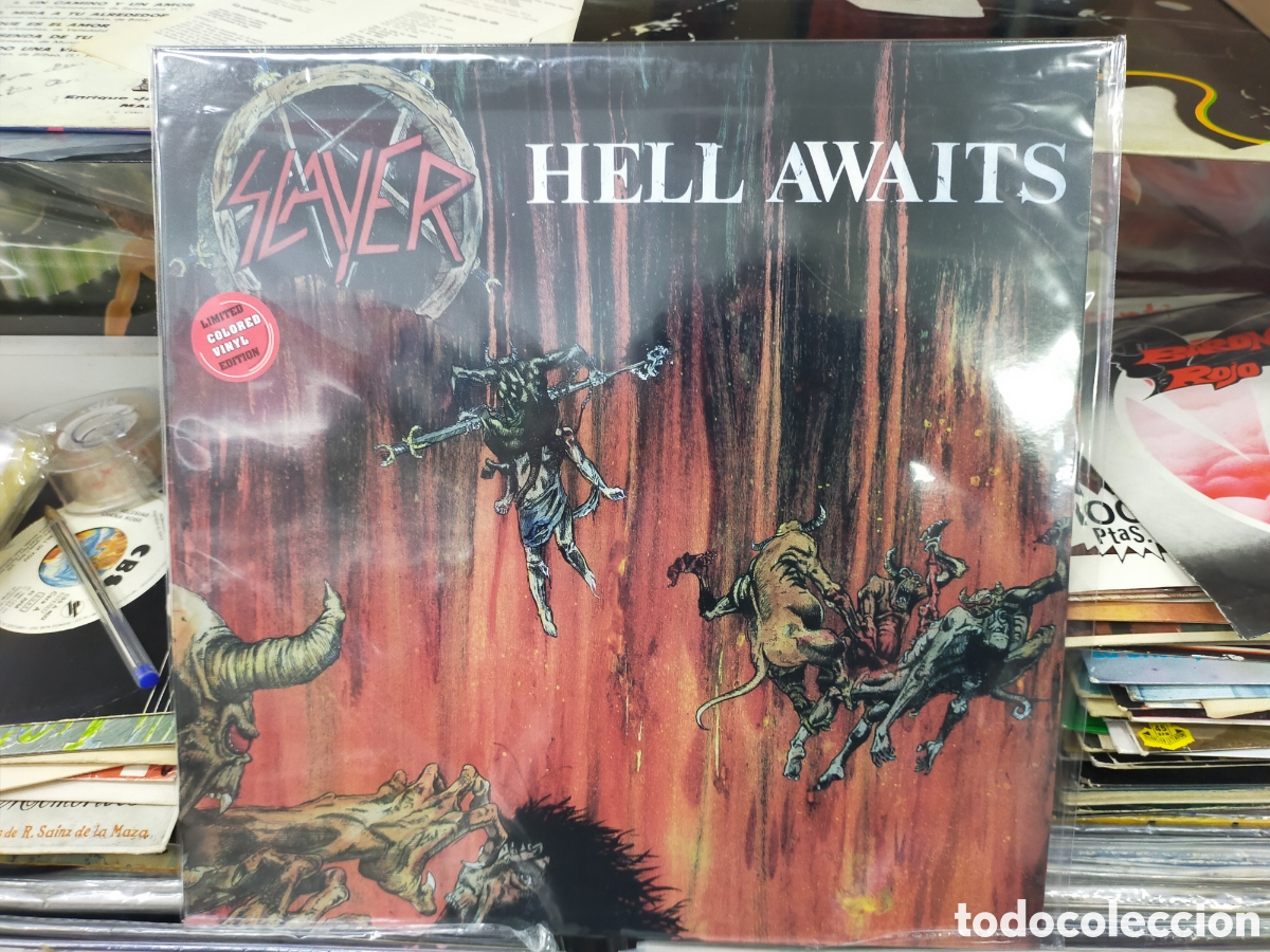 Discos de vinilo: Slayer LP hell awaits precintado vinilo de color - Foto 1