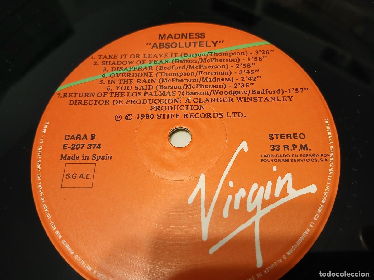 Discos de vinilo: Madness &lrm;&ndash; Absolutely- (1986) LP disco vinilo - Foto 2