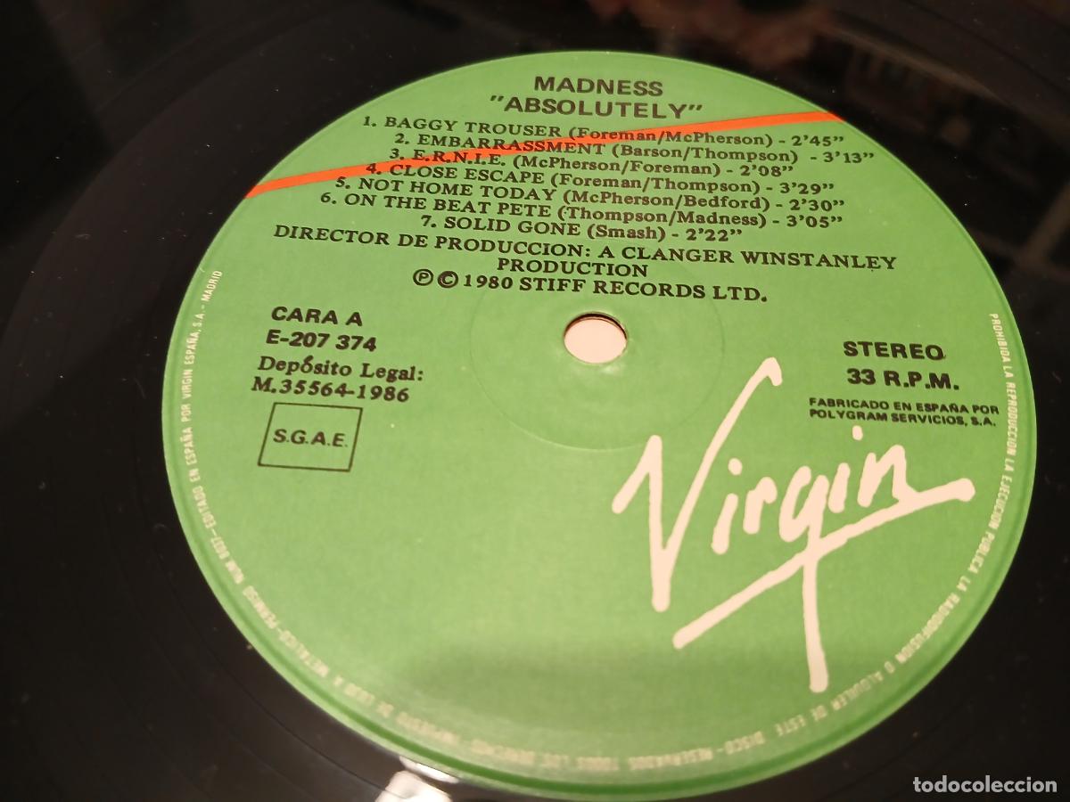 Discos de vinilo: Madness &lrm;&ndash; Absolutely- (1986) LP disco vinilo - Foto 3