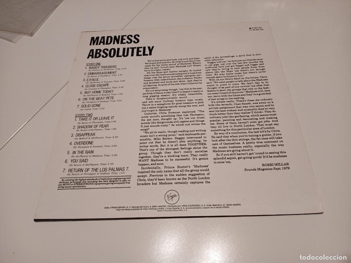 Discos de vinilo: Madness &lrm;&ndash; Absolutely- (1986) LP disco vinilo - Foto 7