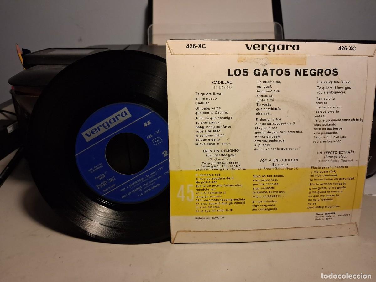 Discos de vinilo: EP LOS GATOS NEGROS : CADILLAC - Foto 2