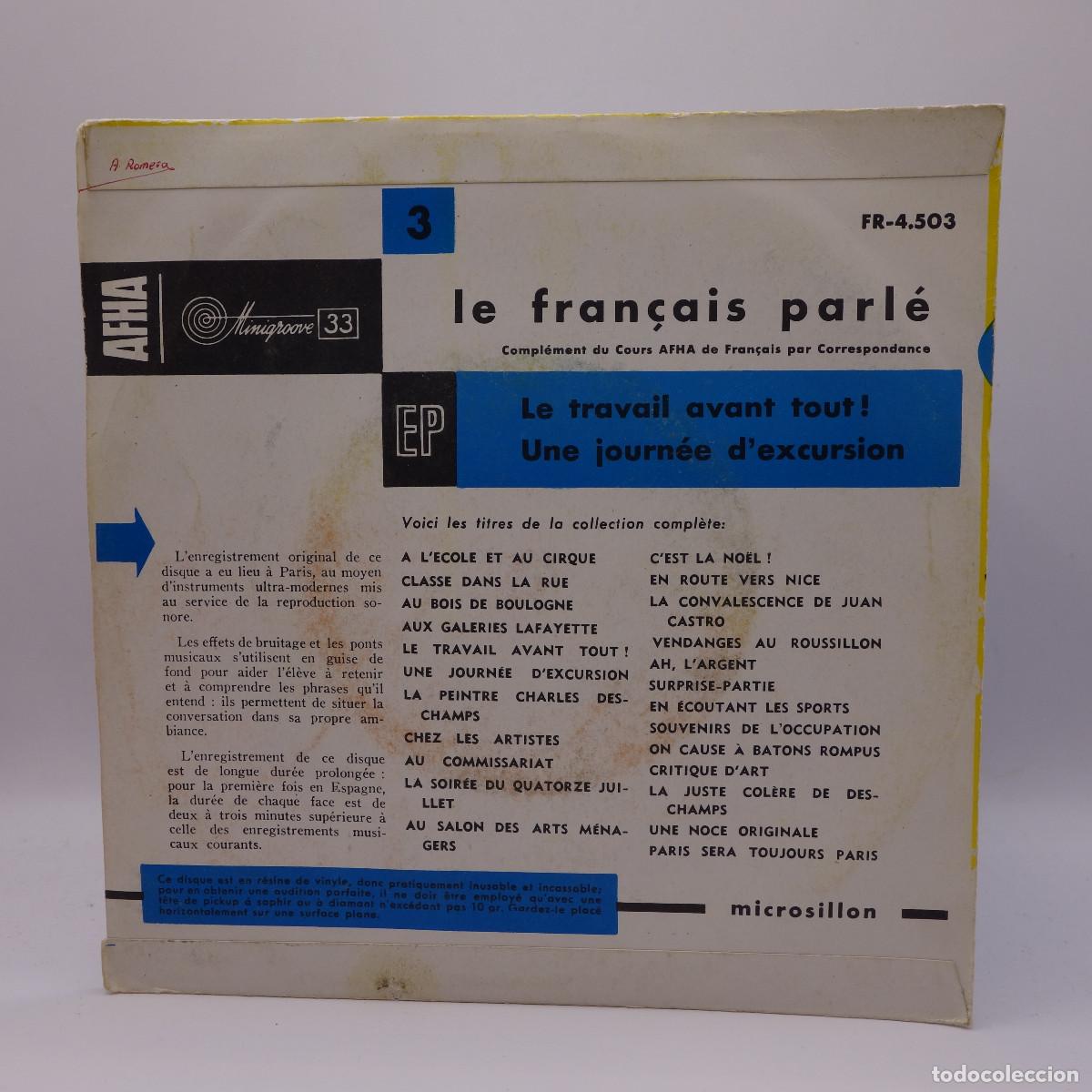 Discos de vinilo: LE FRANCAISE PARLE EN DISQUES N&ordm; 3 - Foto 2
