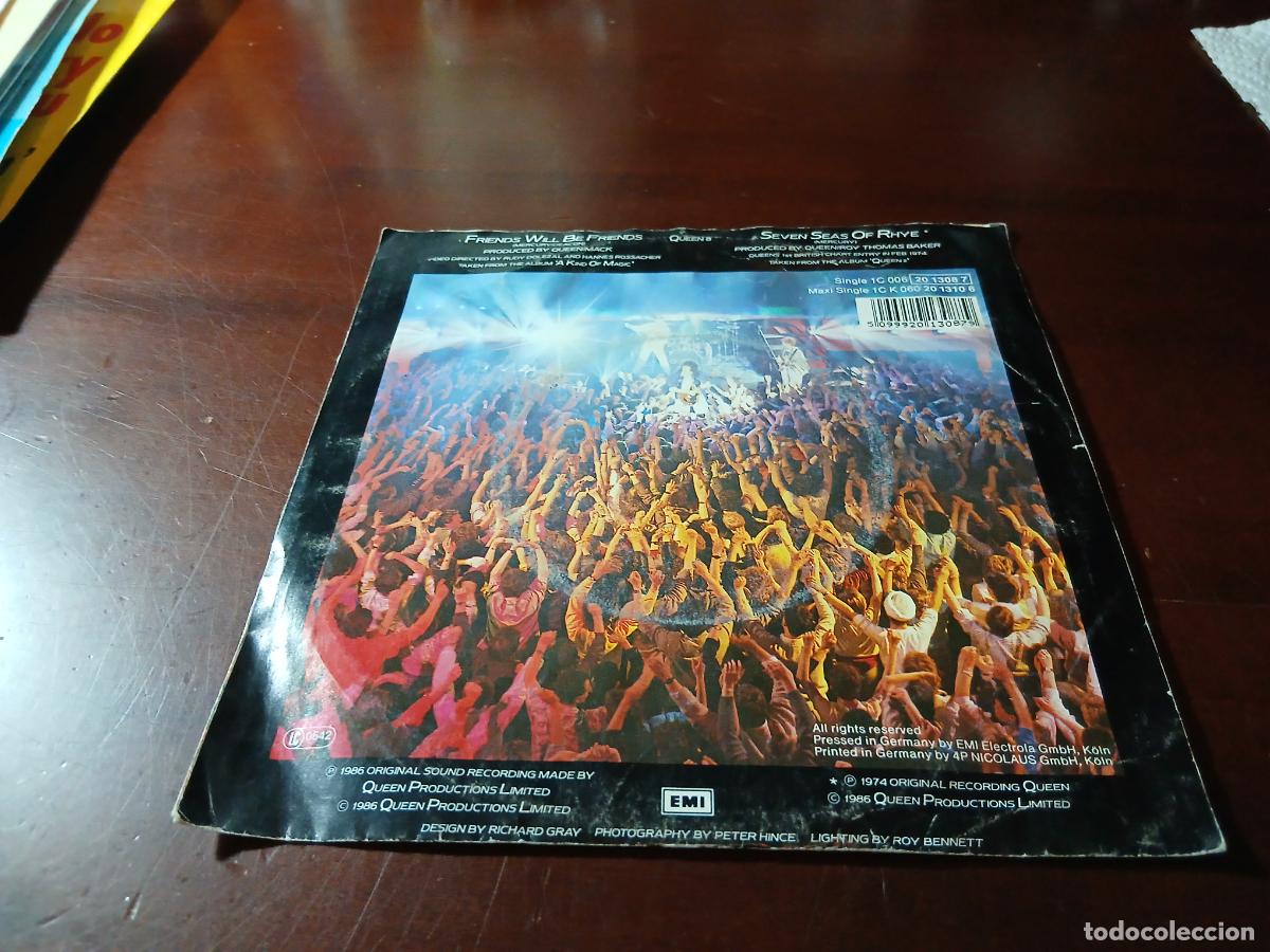 Discos de vinilo: QUEEN - FRIENDS WILL BE FRIENDS - SINGLE - 1986 - Foto 2