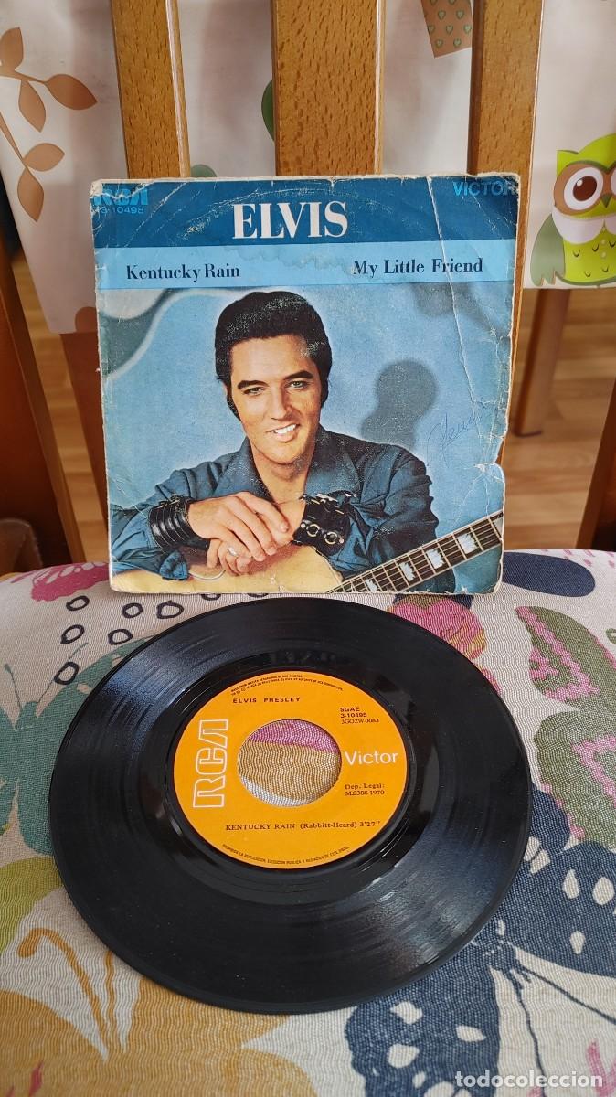 Discos de vinilo: ELVIS PRESLEY-SINGLE KENTUCKY RAIN - Foto 1