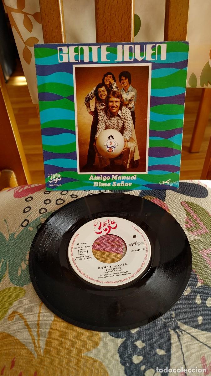 Discos de vinilo: GENTE JOVEN-SINGLE AMIGO MANUEL - Foto 1