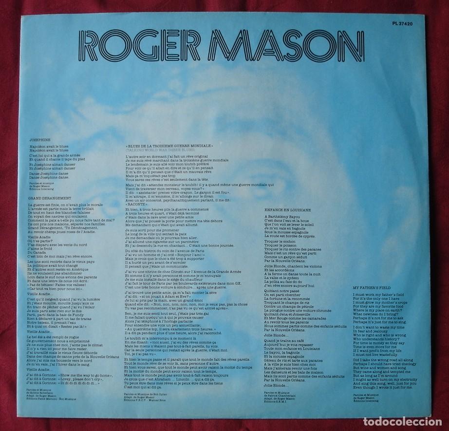 Discos de vinilo: Roger Mason. La vie en vid&eacute;o. LP Vinilo. - Foto 3