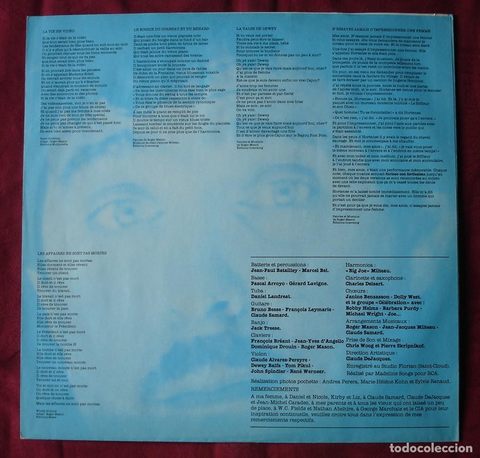 Discos de vinilo: Roger Mason. La vie en vid&eacute;o. LP Vinilo. - Foto 4