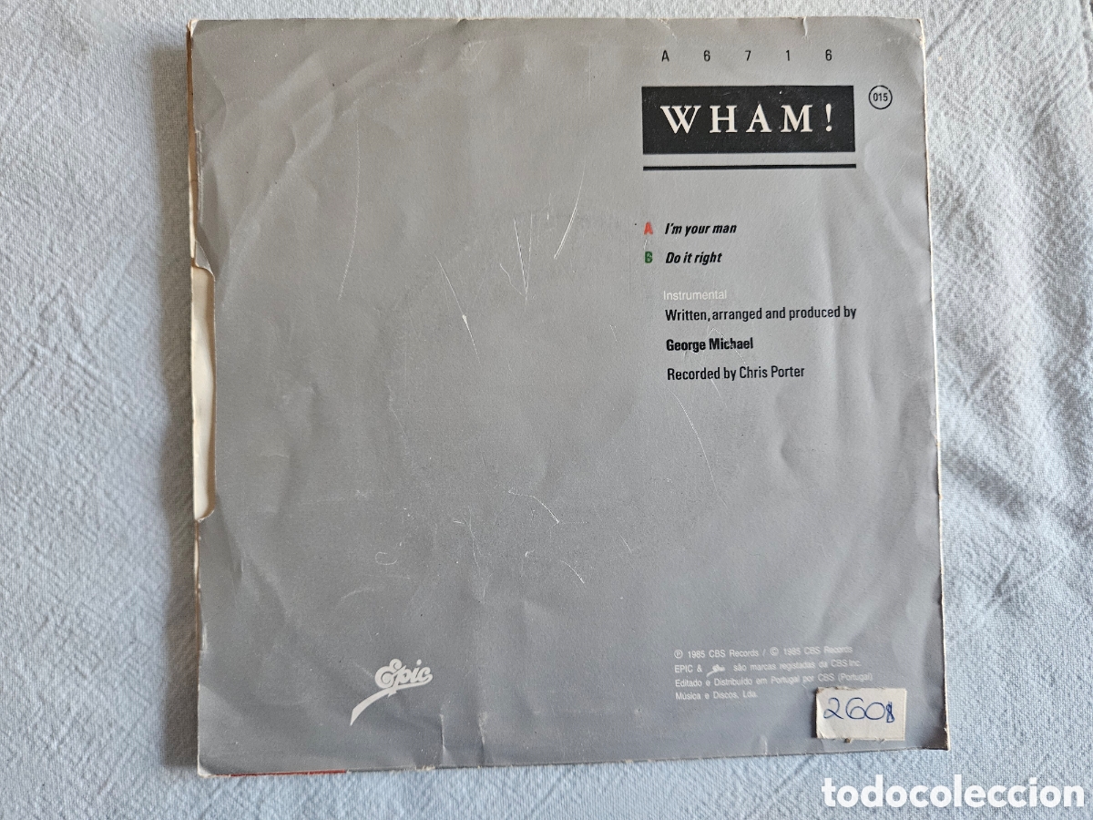 Discos de vinilo: Single Wham! Im your man - Foto 2
