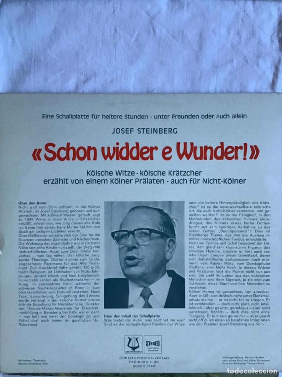 Discos de vinilo: Josef Steinberg, Schon widder e Wunder, k&ouml;lsche Witze - Foto 2