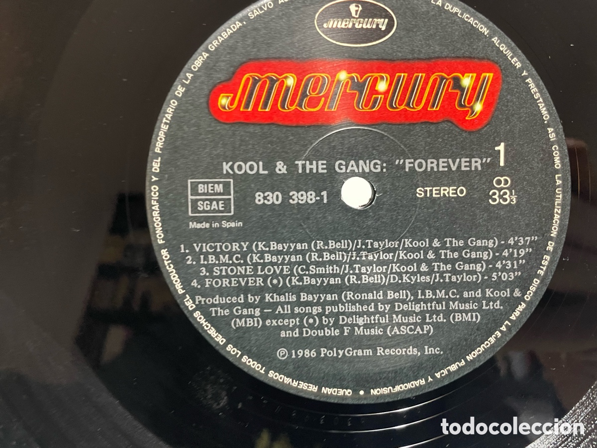 Discos de vinilo: Disco vinilo.- Kool & tThe Gang: Forever. Polygram 1986. - Foto 3