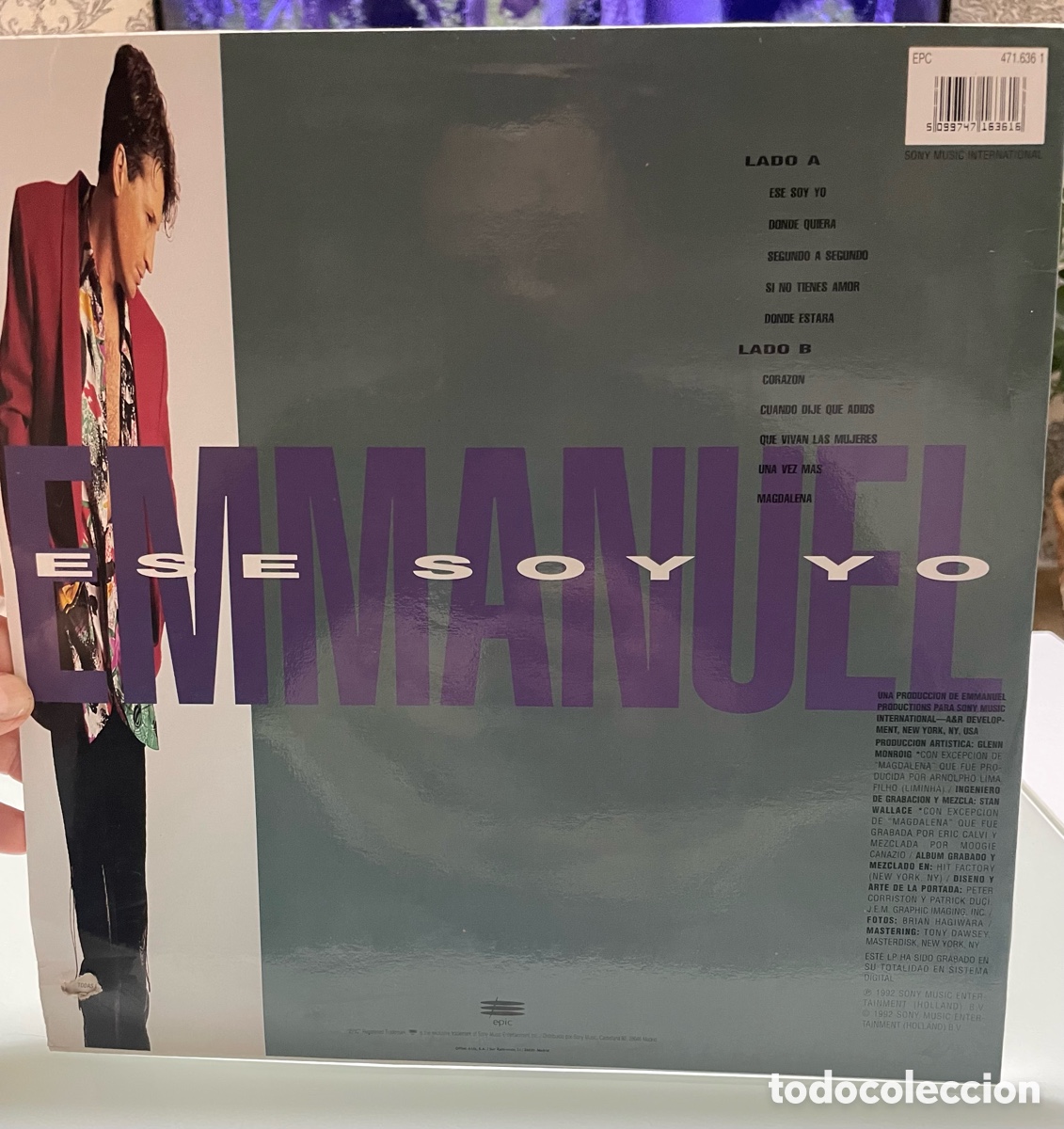 Discos de vinilo: Disco vinilo.- Emmanuel: Ese soy yo. EPIC 1992. - Foto 3