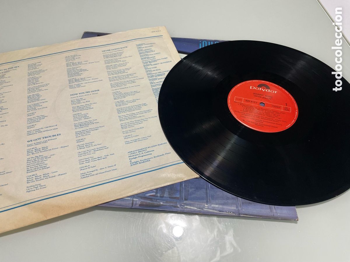 Discos de vinilo: Disco vinilo.- Johnny Nash: Here Again. Polygram 1986 - Foto 2