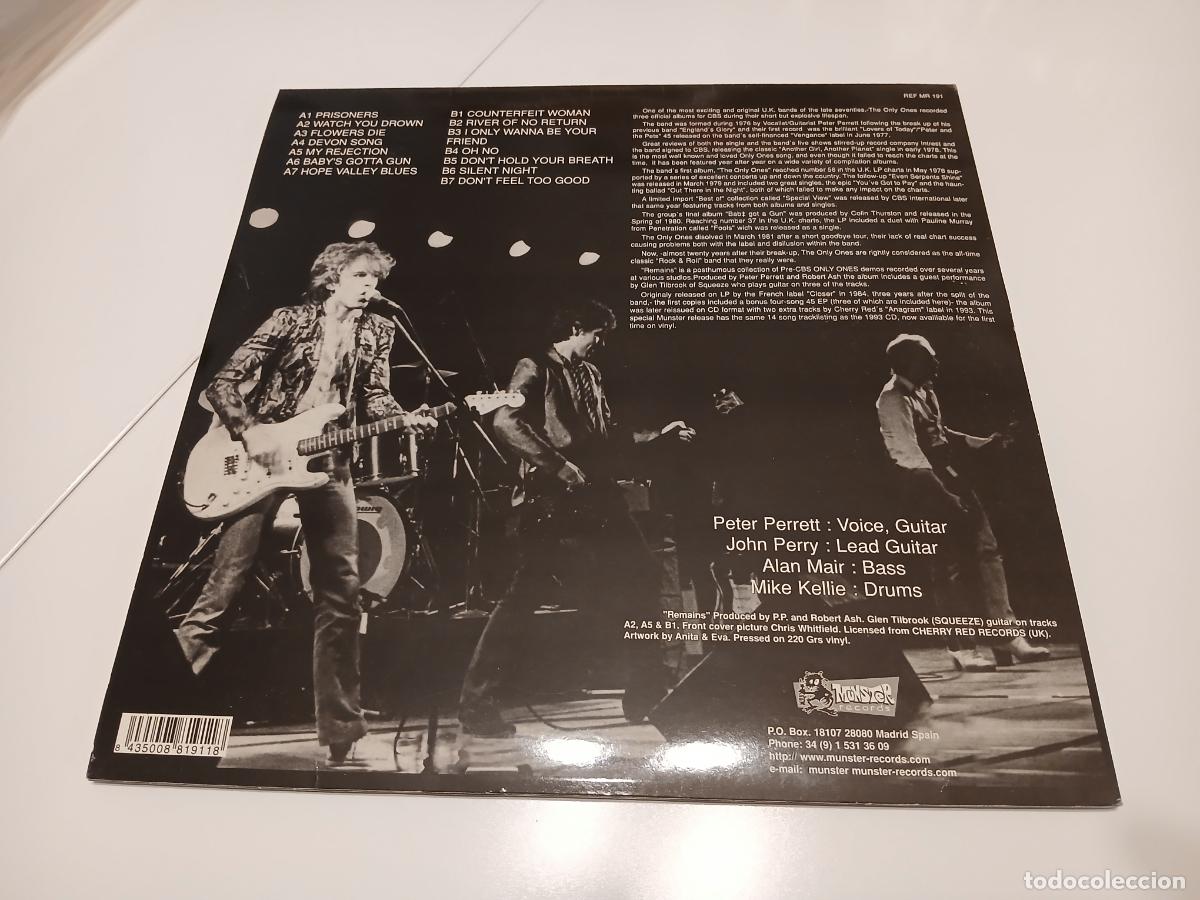 Discos de vinilo: The Only Ones &lrm;&ndash; Remains- (2000) LP disco vinilo - Foto 8