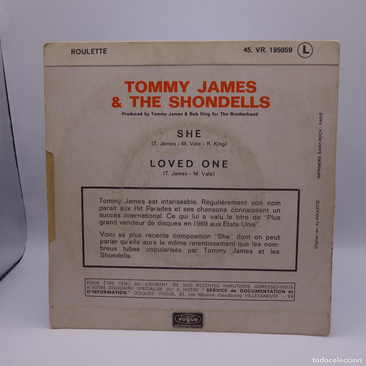 Discos de vinilo: TOMMY JAMES AND THE SHONDELLS - SHE - Foto 2