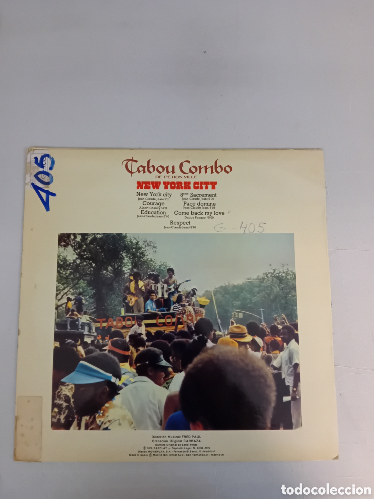 Discos de vinilo: TABOU COMBO. NEW YORK CITY - Foto 2
