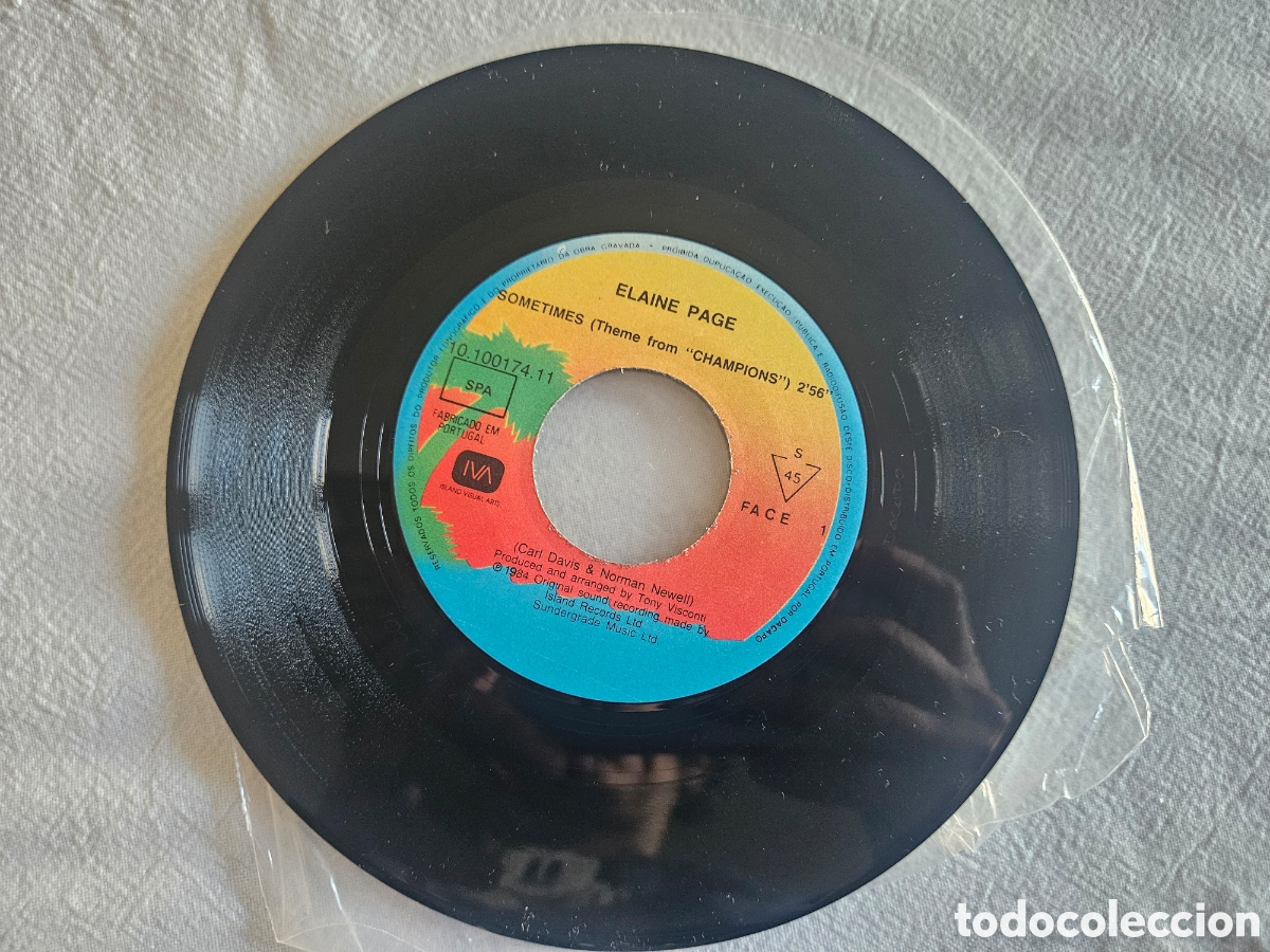 Discos de vinilo: Single Elaine Page Sometimes - Foto 3