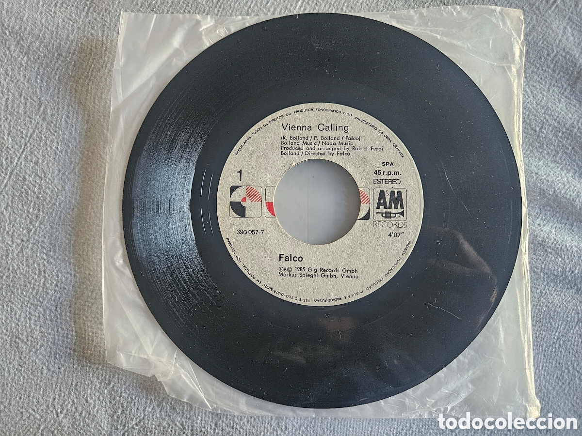 Discos de vinilo: Single Falco Vienna calling - Foto 3