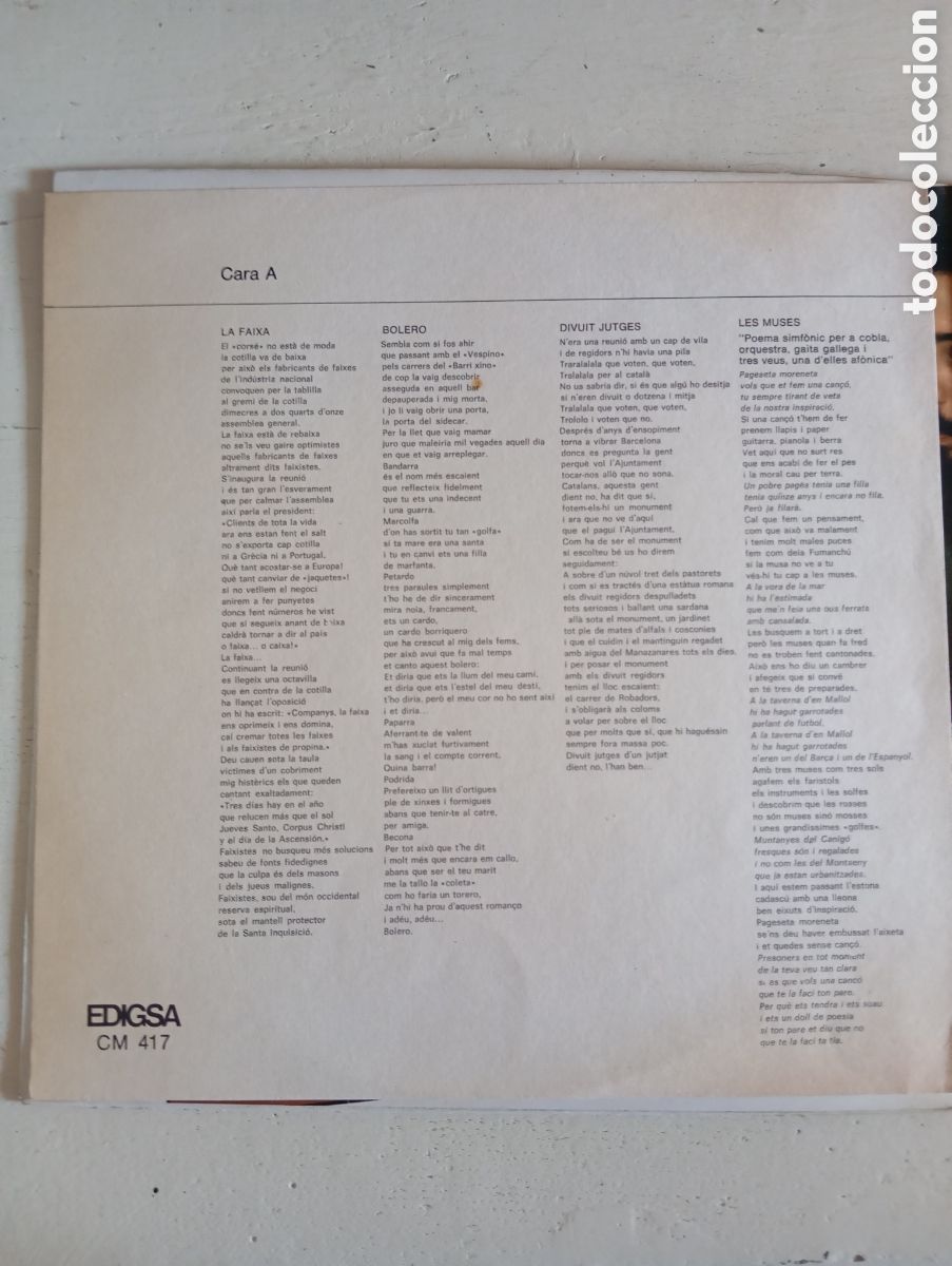 Discos de vinilo: LA TRINCA - OPUS 10 - EDIGSA - 1976 - Foto 3
