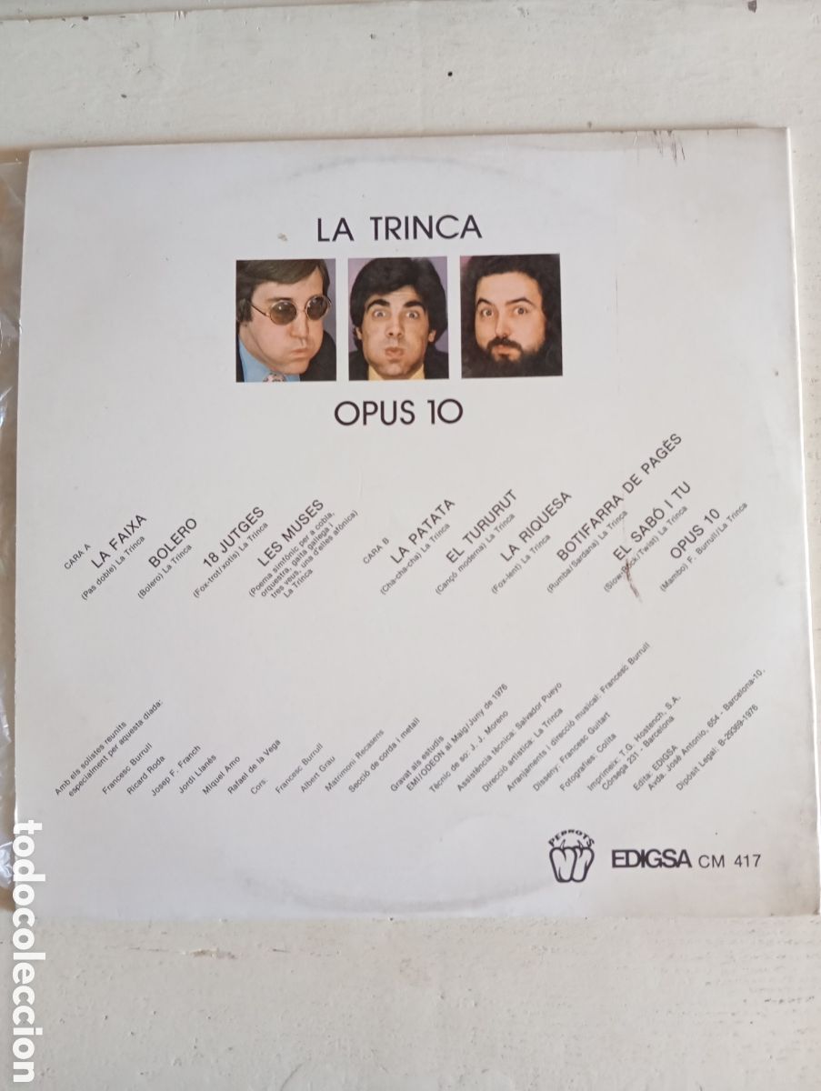 Discos de vinilo: LA TRINCA - OPUS 10 - EDIGSA - 1976 - Foto 9