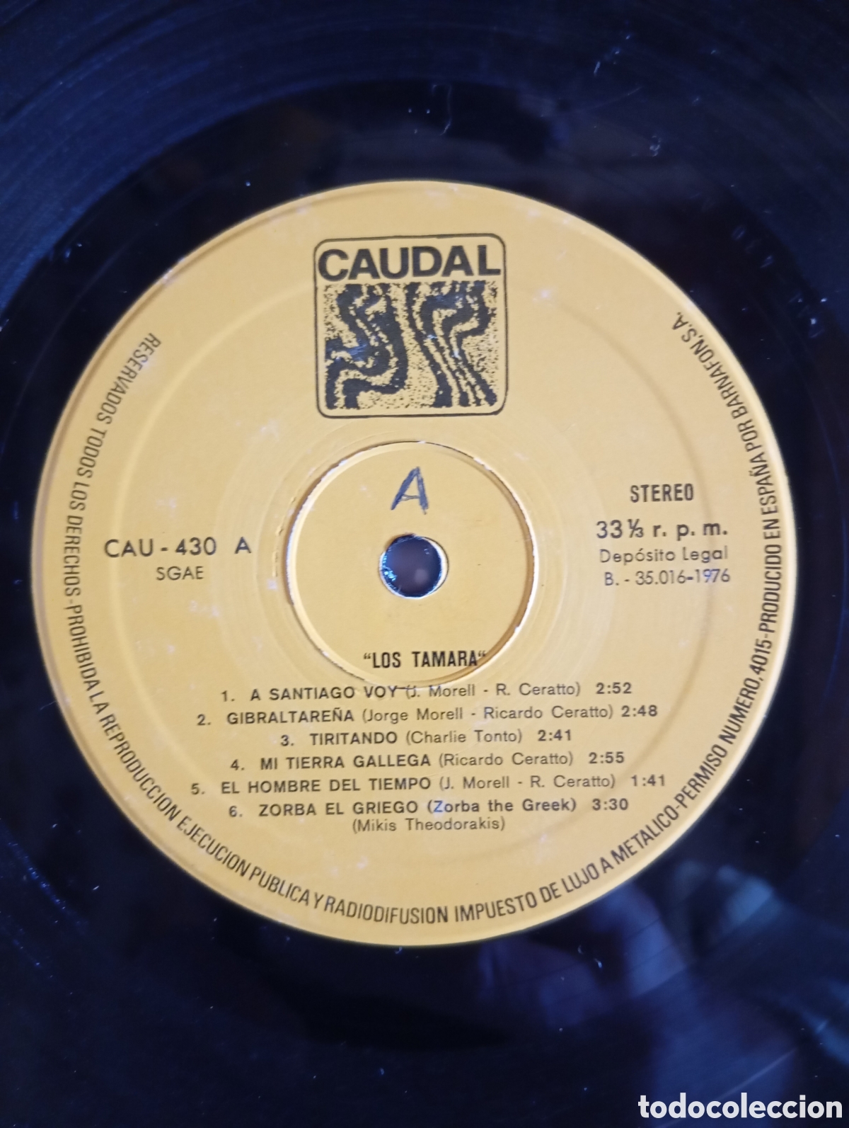Discos de vinilo: LOS TAMARA - CAUDAL - 1976 - Foto 4