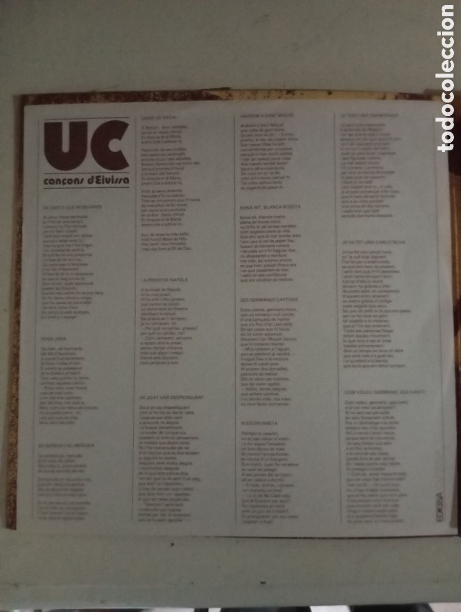 Discos de vinilo: UC - CAN&Ccedil;ONS DEIVISSA - EDIGSA - 1974 - Foto 5