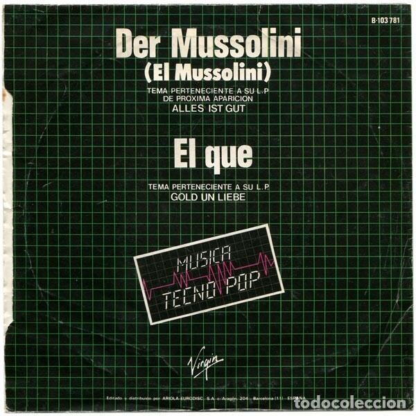 Discos de vinilo: D.A.F. &ndash; Der Mussolini = El Mussolini - Foto 2