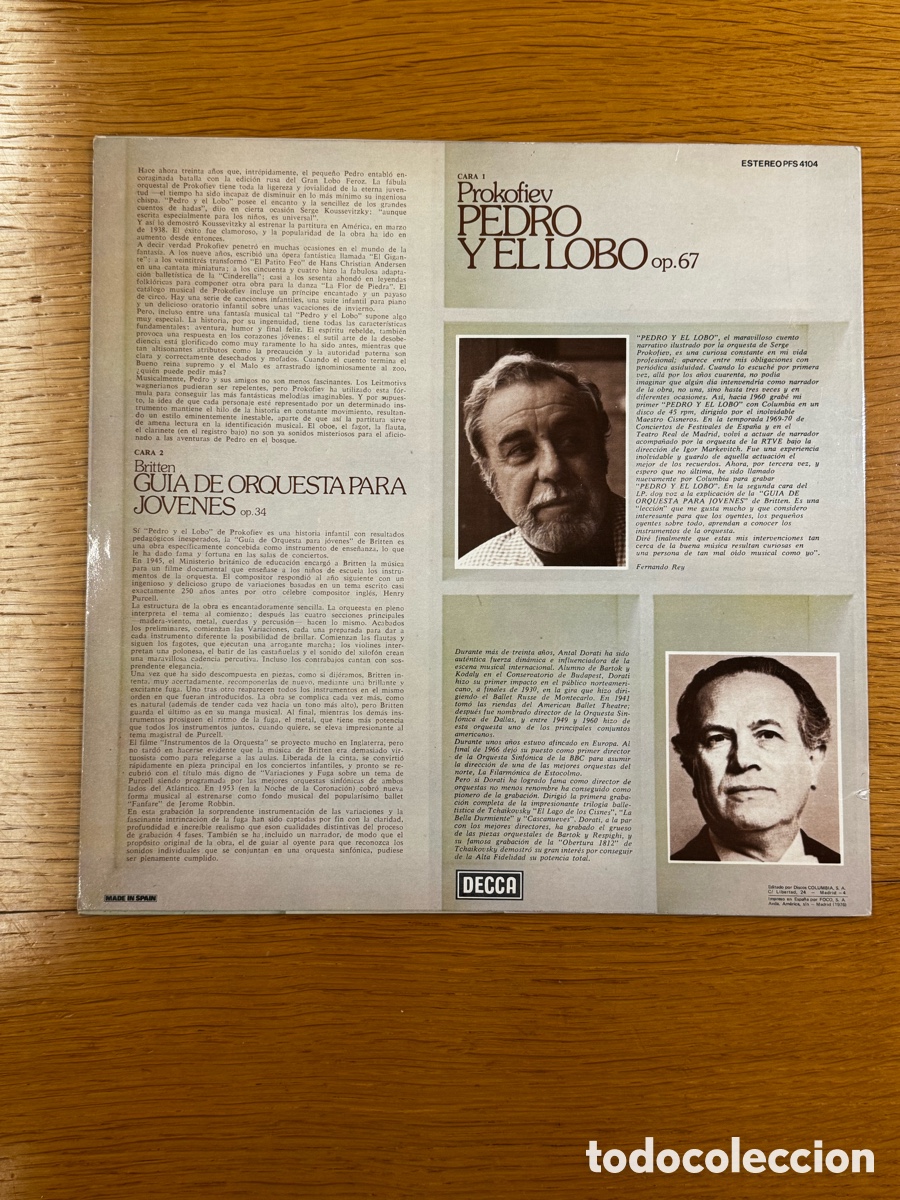 Discos de vinilo: Pedro y El Lobo - Prokofiev - Foto 2