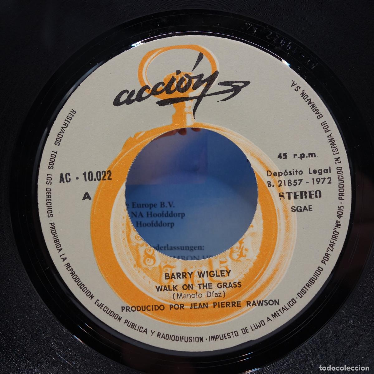 Discos de vinilo: BARRY WIGLEY - WALK ON THE GRASS - Foto 6