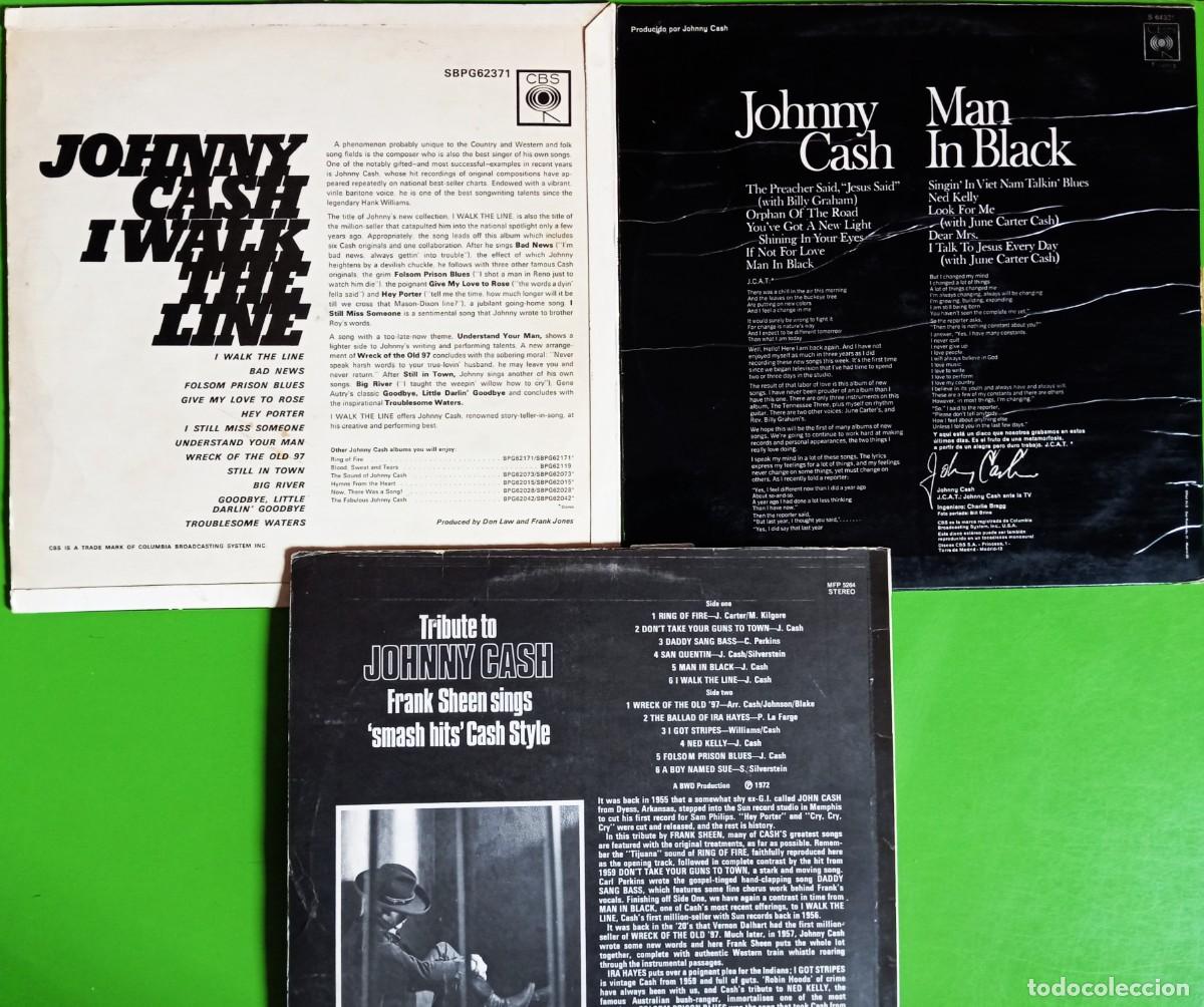 Discos de vinilo: Lote 3 LPs - Johnny Cash - Foto 2